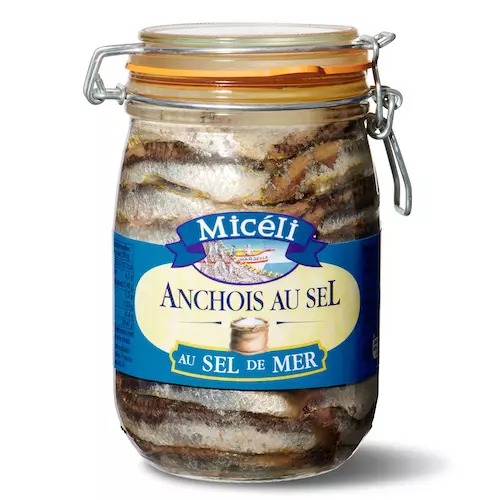 Filets d'anchois au sel bocal 1,450kg
